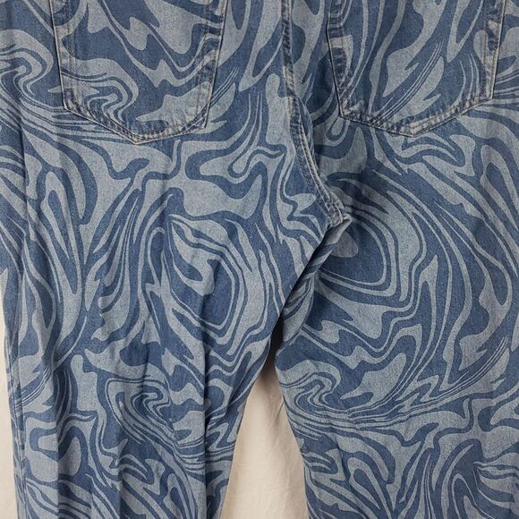 H&m Divided Women's 10 Swirl Blue Jeans - Picture 11 of 15